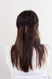 Hair Tutorial Half Up Knot In 4 Easy Steps Treasures Travels Hair Styles Hair Tutorial Straight Hairstyles