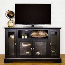 Blake collection barndoor tv stand. Middlebrook Designs 52 Inch Black Highboy Tv Stand Console Overstock 6787462