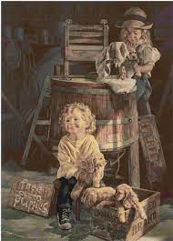 Counted cross stitch patterns by bob byerley. 16 Art Bob Byerley Ideas Bob Art Norman Rockwell
