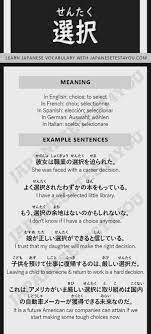 Learn JLPT N3 Vocabulary: 選択 (sentaku) – Japanesetest4you.com