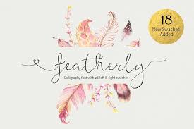 Voluta script swash (1 downloads). Featherly Font Wedding Font From Fontbundles Net Wedding Fonts Romantic Script Fonts Calligraphy Fonts