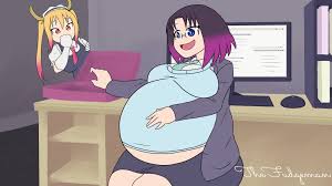 Kobayashi-san Chi No Maidragon Elma (dragon Maid) Belly Expansion Animated  - Lewd.ninja