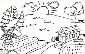  Gambar Pemandangan Pegunungan Dan Pedesaan Sketsa Kritik Seni Gambar Pedesaan