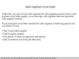 Sales Engineer Cover Letter