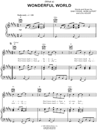 Louis Armstrong What A Wonderful World Free Mp3 Download Image Of What A Wonderful World With Sku Mn0069113 Sheet Music Music Download Music