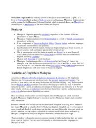 Malaysia after the national language. Malaysian English Symbols Sociolinguistics