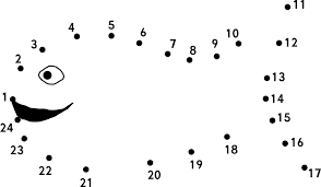 Connect The Dots Fish Black White Line Art Scalable Vector Escuela Dominical
