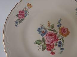 1931 antoinette also marion silver plate designer: Dinner Plate By Scio Hazel Pattern 1940s Shabby Pink Rose Vintage Dishes Dinner Plates Scio