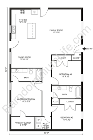 Half baths for guests in select floor plans. Stunning 3 Bedroom Barndominium Floor Plans