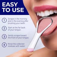 Scraping should involved firm pressure, but never discomfort or abrasion to the skin. Tongue Scraper Oravix