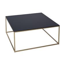 Get 5% in rewards with club o! Black Glass And Gold Metal Contemporary Square Coffee Table Fusion Living