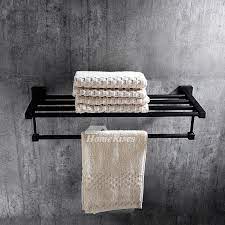 Store towels and other bathroom necessitiesstore towels and other bathroom necessities in style with this delta train rack. Solid Oil Rubbed Bronze Towel Rack Shelf Black Bathroom