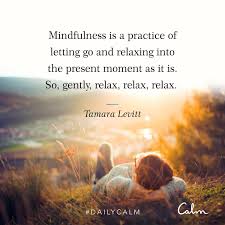 Daily Calm Quotes Mindfulness Is A Practice Of Letting Go And Relaxing Into The Present Moment As It Is So Gently Relax Calm Quotes Daily Calm Calm App