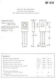transistor BF419 datasheet