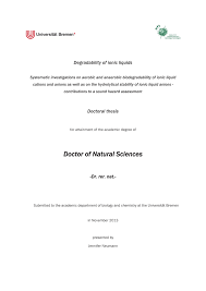 Check spelling or type a new query. Pdf Degradability Of Ionic Liquids Systematic Investigations On Aerobic And Anaerobic Biodegradability Of Ionic Liquid Cations And Anions As Well As On The Hydrolytical Stability Of Ionic Liquid Anions Contributions