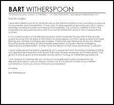 Hotel manager cover letter sample. Hotel Security Cover Letter Sample Cover Letter Templates Examples