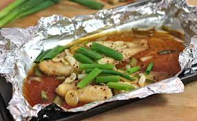 Foil Baked Fish With Garlic And Ginger Asian Style Riceandbread
