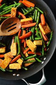 Veggie Tofu Stir Fry Minimalist Baker Recipes Recipe Ayurvedic Recipes Recipes Vegetarian Main Dishes
