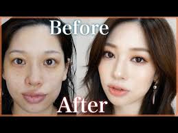 のっぺり顔 すっぴんからメイクでメリハリ顔 grwm youtube フェイスケア 変身メイク メイク動画