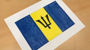 Like, comment and subscribe for more how to. Barbadian Flag Drawing Youtube
