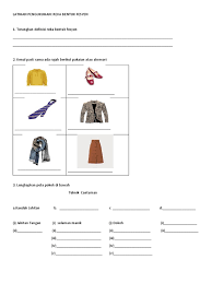 Reka bentuk fesyen online worksheet for 1. Latihan Pengukuhan Reka Bentuk Fesyen