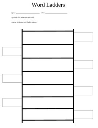 Word Ladders Template Word Ladders Phonics Words First