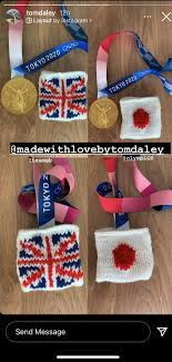 The olympic diver has been busy at work on the one thing that's been keeping stress at bay during the games. Tom Daley Hand Knitted A Pouch To Protect Olympic Gold Medal