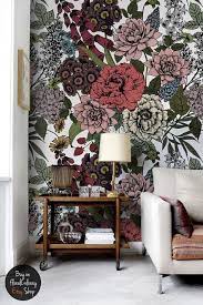 Autumn Flowers Wall Mural Beauty Floral Temporary Wallpaper Etsy European Home Decor Wall Murals Decor
