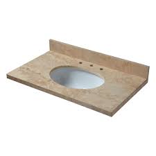 pegasus 37 in. travertine vanity top in