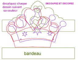 Gabarit Couronne Prince Princesse Pour Epiphanie Et Carnaval A Telecharger Et Imprimer Gratuit Couronne Des Rois Maternelle Modele Couronne Gabarit