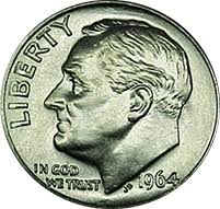 1964 roosevelt dime value cointrackers