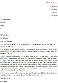 Job Application Letter For Waiter Lettercv Com
