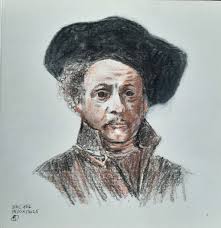 Charcoal and pastel School project This kid always amazes me