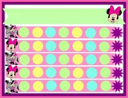Minnie Mouse Potty Chart Template Potty Training Girls