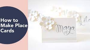 Designhill's place card maker is a free online tool to create place cards that are shareable & print ready for every need. How To Make Place Cards Place Card Ideas Diy Wedding Or Thanksgiving Youtube
