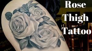 Given its size and shape, the outer thigh is an excellent place for a portrait tattoo. All About My Rose Thigh Tattoo Youtube