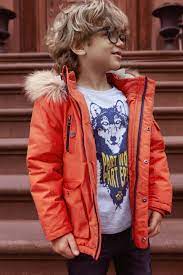 Combining Country Inspired Colours With The Practicality Of A Padded Parka This Orange Hue Piece Is Perfect For Fur Hood Jacket Little Boy Outfits George Kids