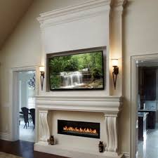 Each stone mantel is fire resistant and allows for zero clearance from combustible material, making it the perfect choice for gas or wood fireplaces. Linear Fireplace Mantle Ideas Photos Houzz