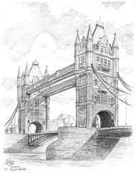 How to draw tower bridge step by step. Tower Bridge Drawing At Paintingvalley Com Explore Collection Of Tower Bridge Drawing