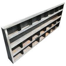 Ebay galvanized steel racking garage storage with 5 galvanized shelves. Large Vintage Galvanized Kitchen Wall Shelf For Sale At 1stdibs