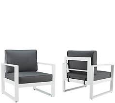 Real Flame Baltic Outdoor Chair Set Of 2 Qvc Com Outdoor Chair Set Comfy Living Room Furniture Side Chairs Living Room