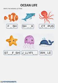 Approximately 72% of the surface of the planet is covered by salt water. Sea Animals Exercise For 6 Years