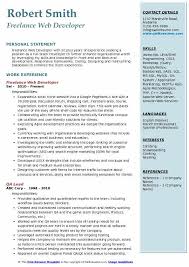 Here is the front end developer resume example: Freelance Web Developer Resume Samples Qwikresume