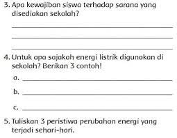 Contoh Untuk Apa Sajakah Energi Listrik Digunakan Di Sekolah