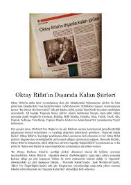 Oktay Rifat'ın Dışarıda Kalan Şiirleri" (Z. Yalçınpınar) by ...