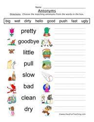 Antonyms Game Worksheet Antonyms Worksheet Kindergarten Worksheets Have Fun Teaching