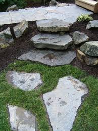 The standard height is 6 or 7 for natural stone steps, or you can opt for stone copings which are 2 in thickness. Stepping Stones Slabs Portland Rock And Landscape Supply Portland Rock And Landscape Supply