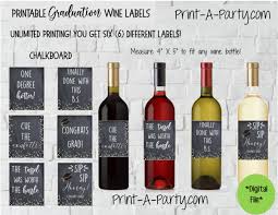 Wine Labels Graduation Wine 6 Graduation Gift College Grad Instant Download Pick Your Design Graduation Wine Labels Print Wine Labels Wine Label Printable