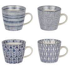 coffret 4 tasses 30 cl cyclades table passion table passion tasses grand modele cyclades une invitation au voyage dans les eaux ble tasse tasse cafe coffret