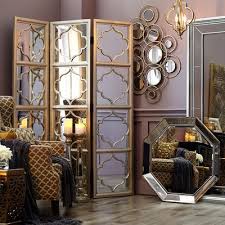 Helena Room Divider Silver Room Divider Mirror Room Divider Room
